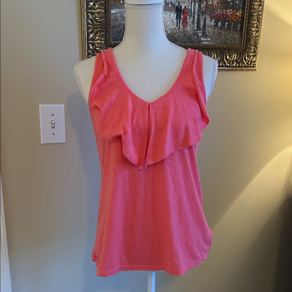 Lilly Pulitzer Pink Ruffle Tank Top